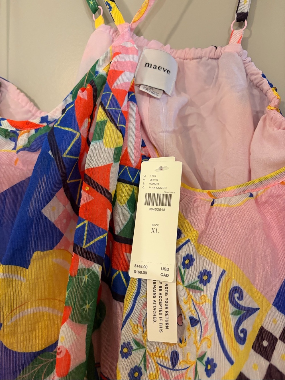 NWT Maeve Anthropologie Printed Halter Swing Mini Dress XL Tugboat Printshop - Picture 6 of 6